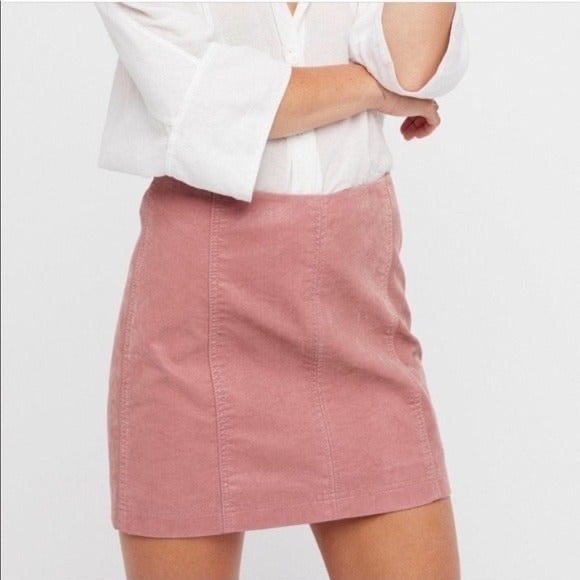 Free People Dresses & Skirts - Free People Modern Femme Vegan Suede Mini Skirt in Pink